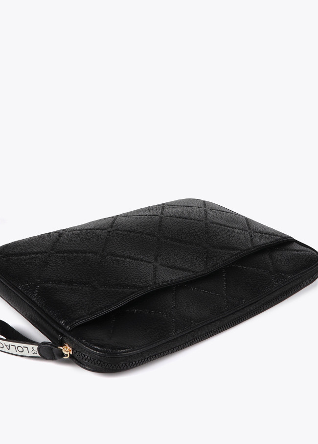 Diamond design monogram computer case