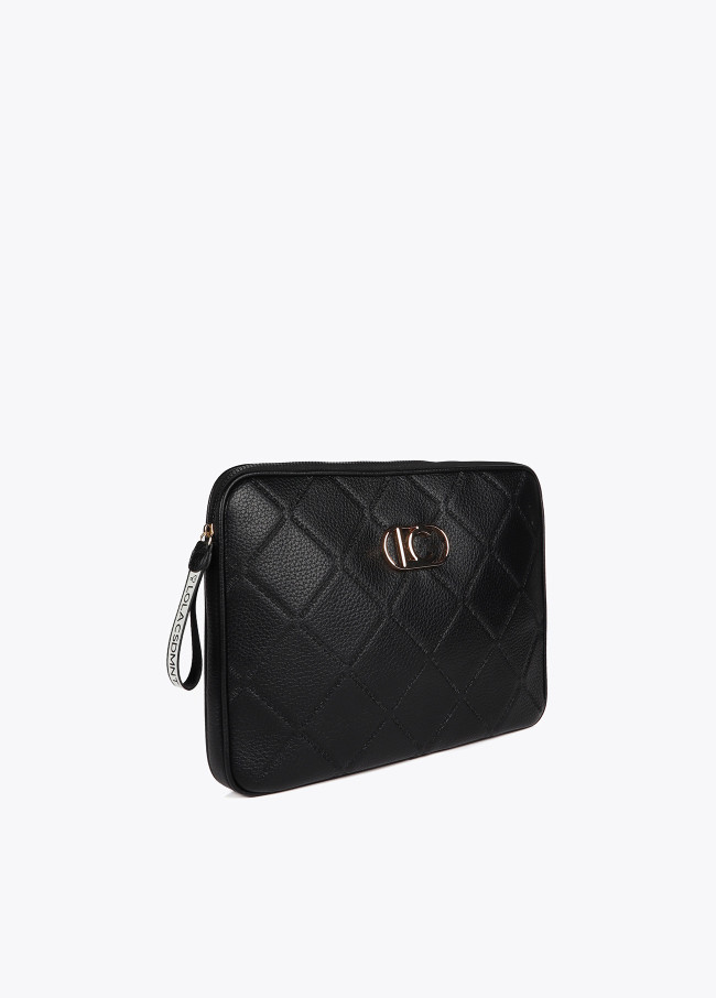 Diamond design monogram computer case