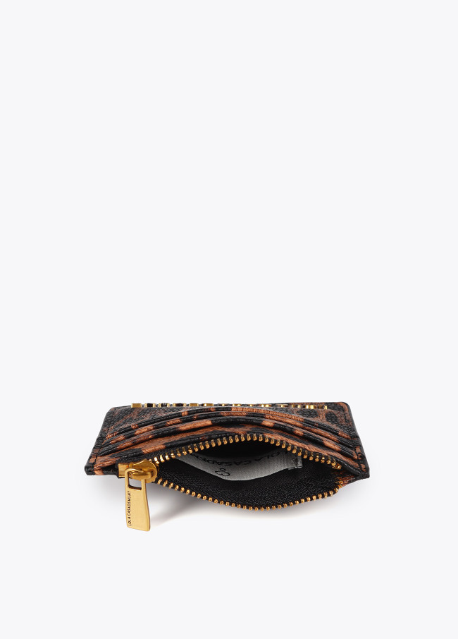 Animal print card holder
