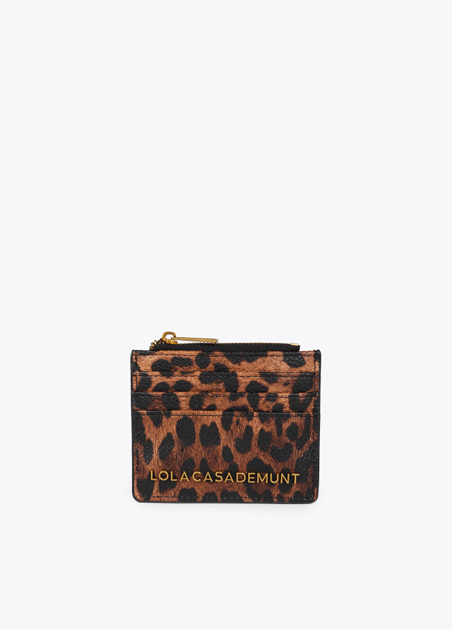 Animal print card holder