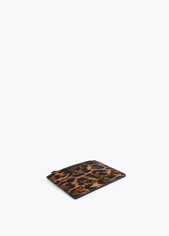 Animal print card holder