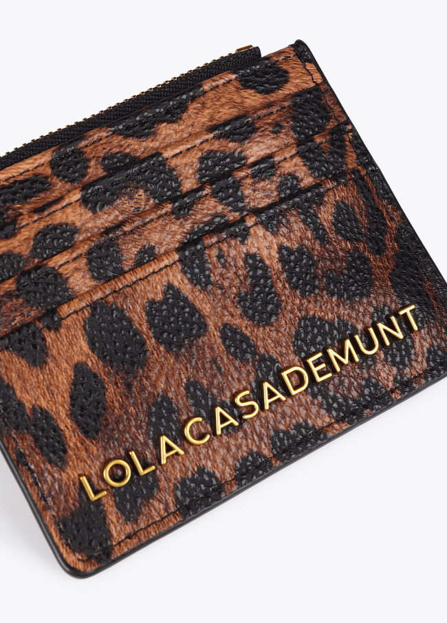Animal print card holder