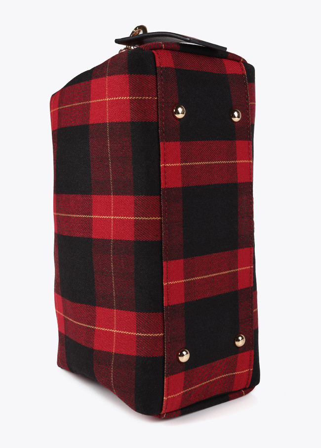 Neceser estampado cuadros