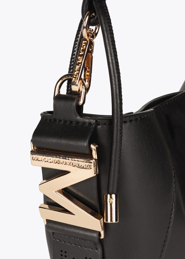 Bolso asa trenzada efecto piel