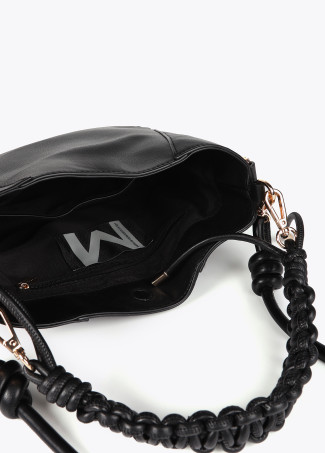 Bolso asa trenzada efecto piel