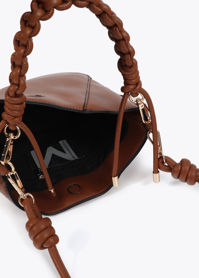 Sac à Anse Tressée Effet Cuir