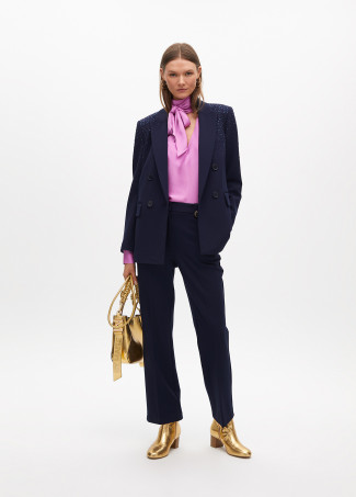 Tasche mit Geflochtenem Griff aus Lederimitat