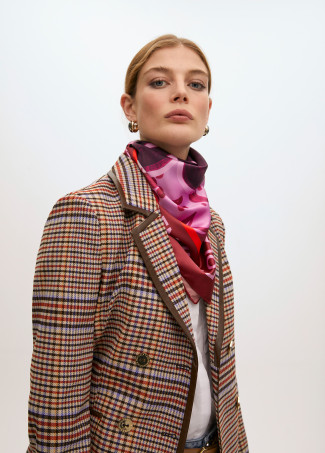 Lenço estampado floral