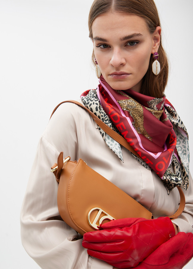 LC and leopard print scarf