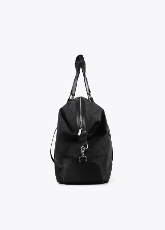 Nylon weekend bag in matching camouflage jacquard.