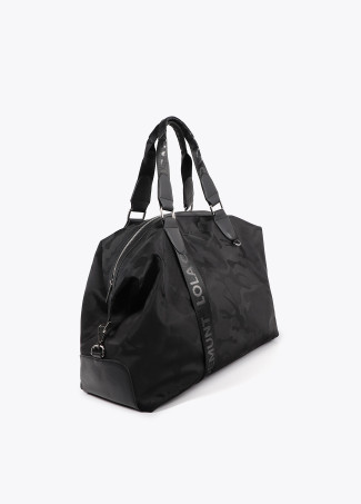 Borsa weekend in nylon jacquard camouflage.