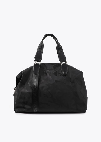 Borsa weekend in nylon jacquard camouflage.