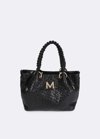 Braided Faux Leather Shopper - Lola Casademunt