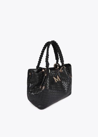 Braided Faux Leather Shopper - Lola Casademunt