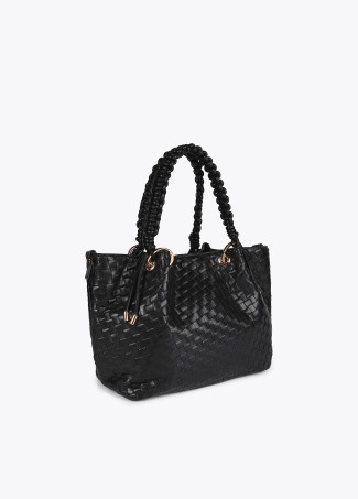 Braided Faux Leather Shopper - Lola Casademunt
