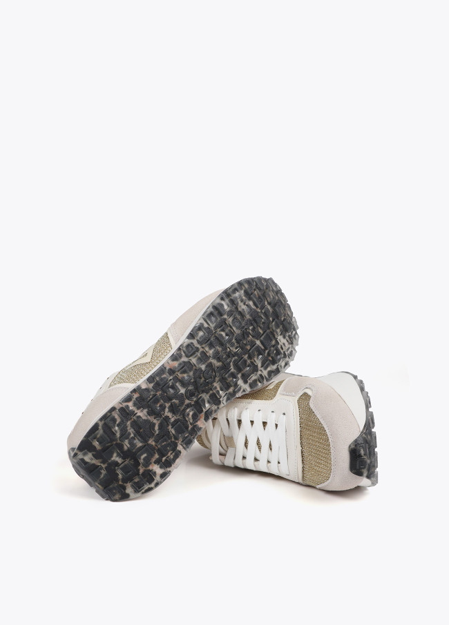 Animal print trainers with personalised sole...