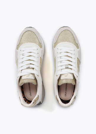 Animal print trainers with personalised sole and leather details