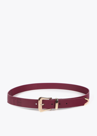 Belt with knot and cutwork logo