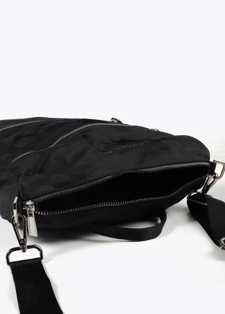 Nylon backpack in matching camouflage jacquard.