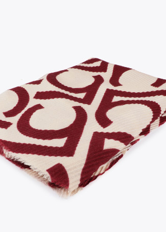 Two-tone pleated LC scarf
