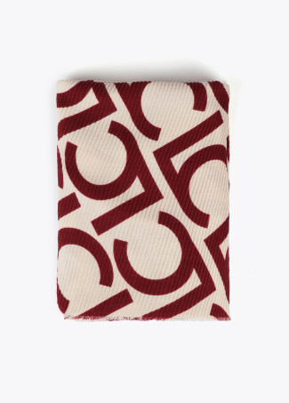 Two-tone pleated LC scarf