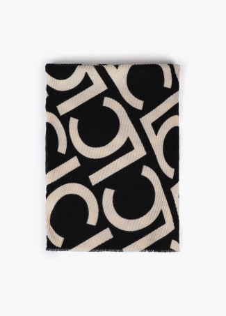 Two-tone pleated LC scarf