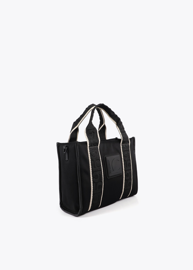 Mini shopper em tecido neoprene com logotipo de...