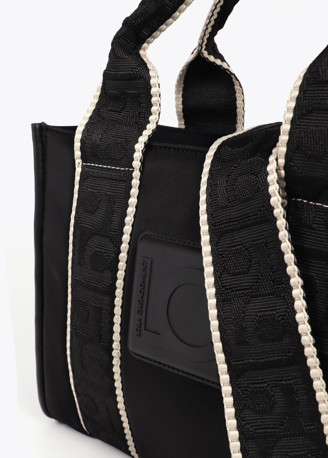 Mini shopper em tecido neoprene com logotipo de...