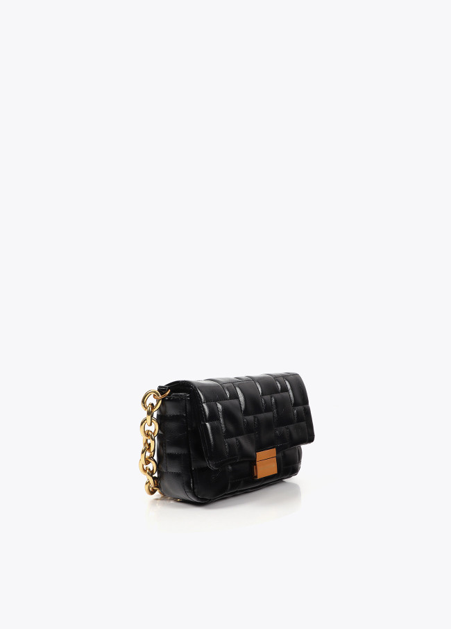 Quilted personalised crossbody bag with...