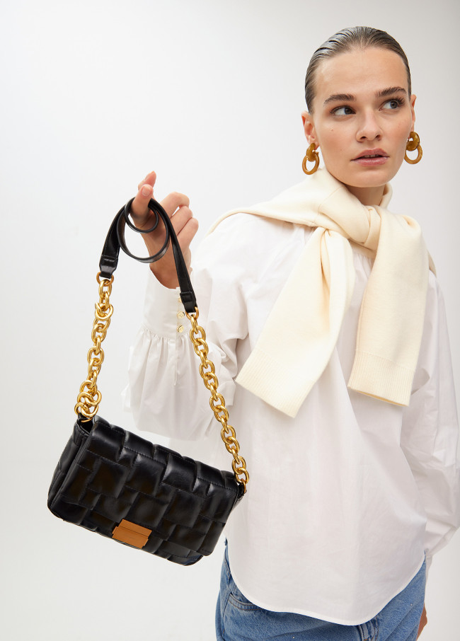 Quilted personalised crossbody bag with...