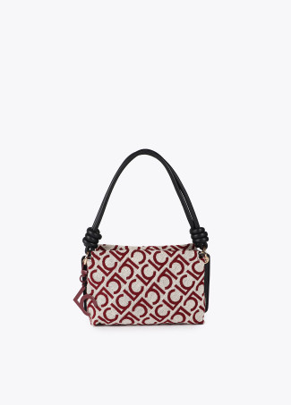 Jacquard fabric tote bag with flocked lc