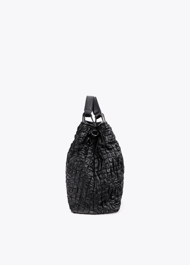 Sac effet cuir froncé