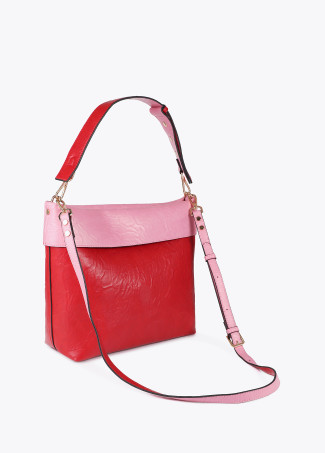 Borsa Hobo Effetto Stropicciato Bicolore - Lola Casademunt