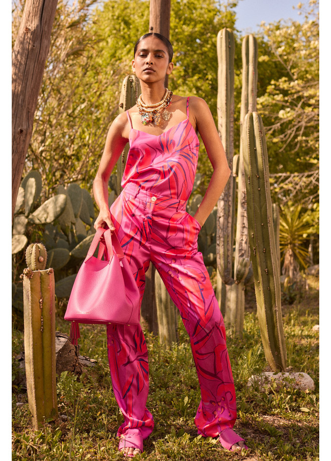 Pantalón fluído estampado