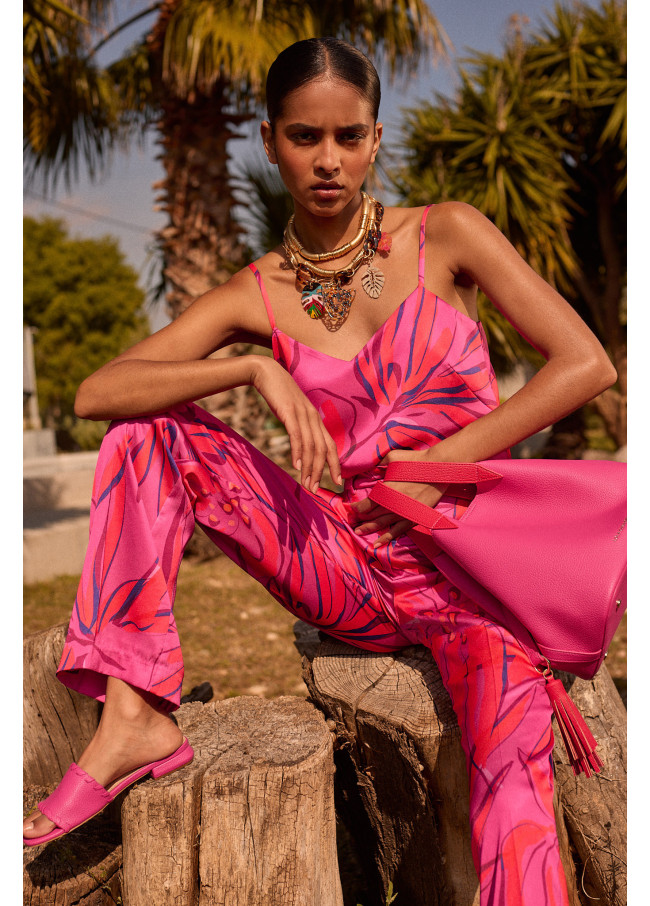 Flowy printed trousers