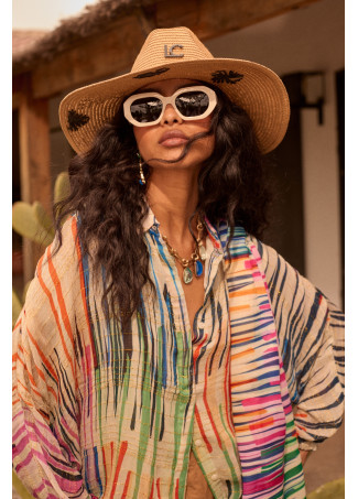 Multicoloured striped shirt