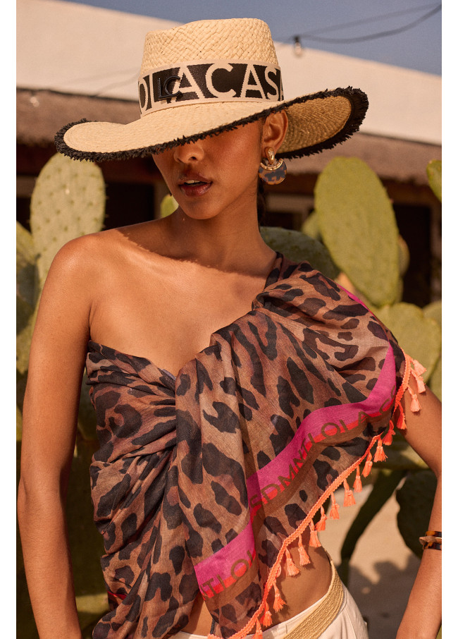 Páreo com estampado leopardo