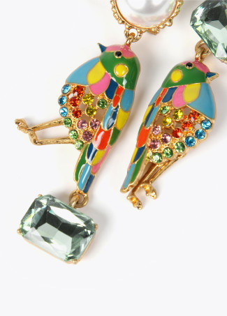 Boucles d’oreilles oiseau tropical