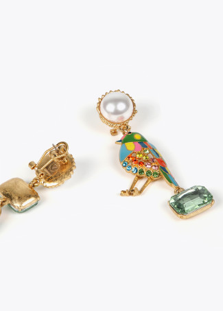 Boucles d’oreilles oiseau tropical