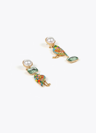 Boucles d’oreilles oiseau tropical
