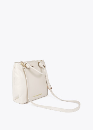 Quilted faux leather bag with round XL studs