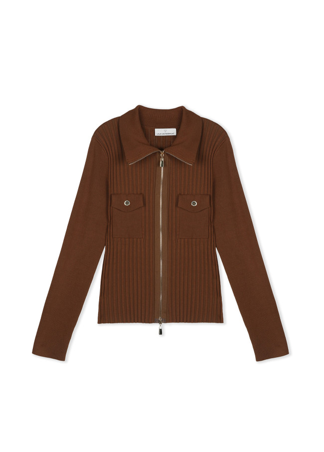 Cardigan à fermetures à glissière et poches...