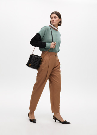 Pull Tricolore à Manches Bouffantes