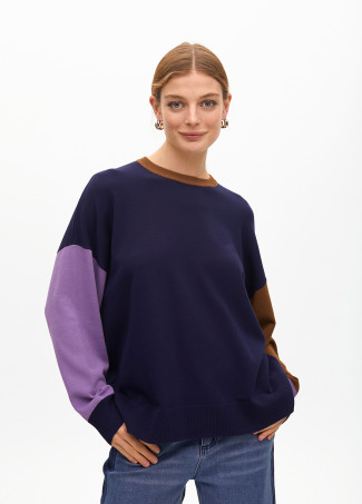 Pull Tricolore Manches Bouffantes
