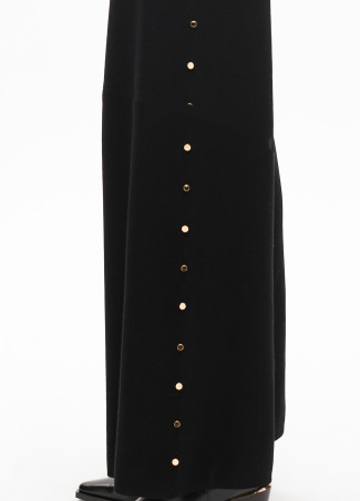 Pantalón recto punto tachas laterales