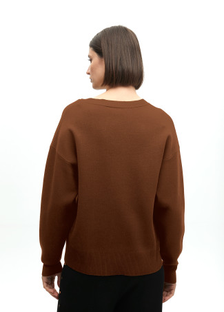 Deconstructed sweater with stud details