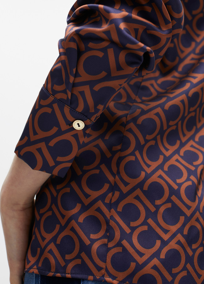 Chemise à Motif Logo Droit