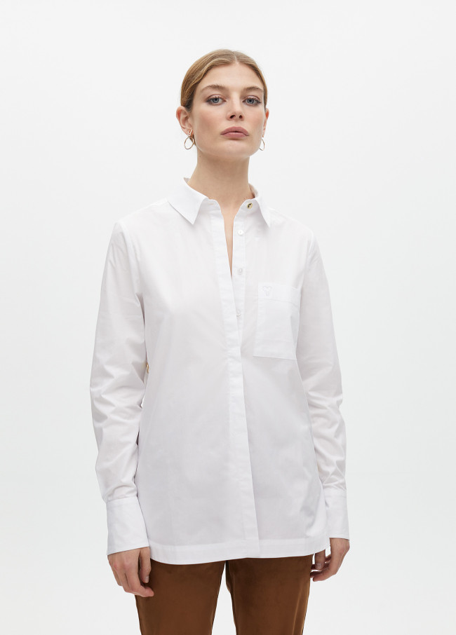 Camisa popelín detalle botones