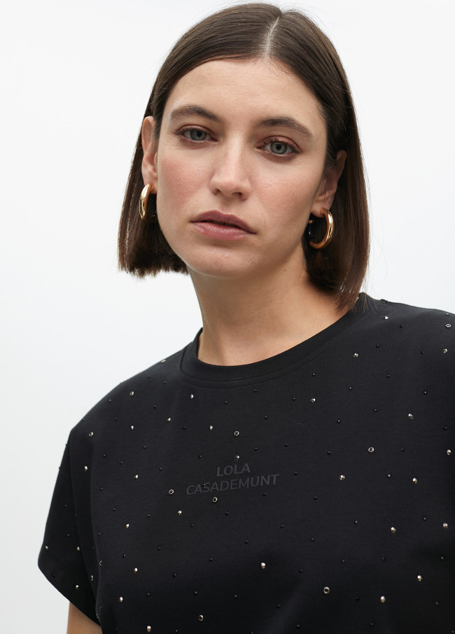 Camiseta detalle pedrería