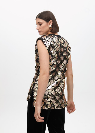 To lentejuelas doradas